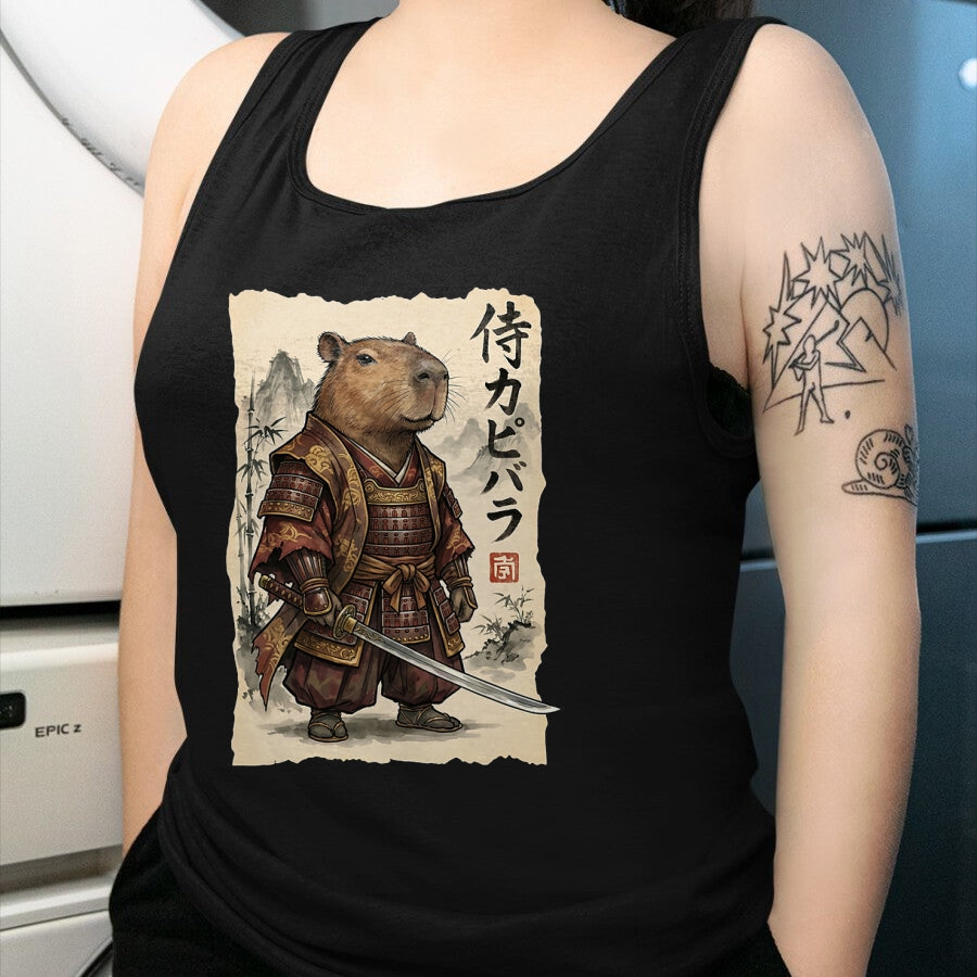 Cute Capybara Shirt, Funny Capybara Unisex T-Shirt/Hoodie/Sweatshirt HLT00 - Samurai Capybara Japanese Art Vintage Graphic Funny Animal T-Shirt