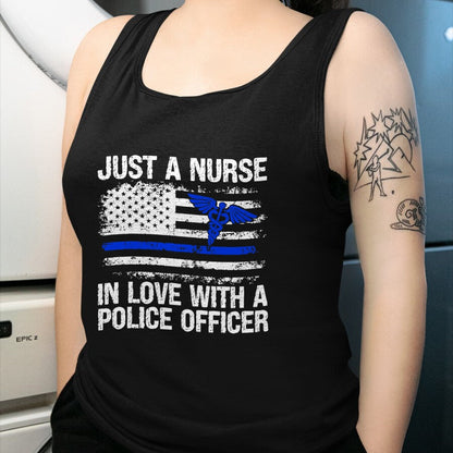 Funny Nurse Shirt, Nurse Unisex T-Shirt/Hoodie/Sweatshirt HLT00 - Nurse In Love Police Officer Wife Nurse Police Wife Nurse T-Shirt