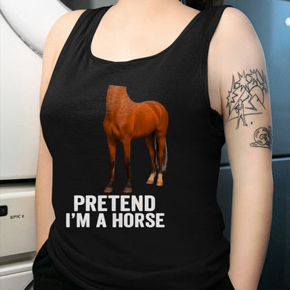 Best Horse Lover Shirt , Funny Horse UnisexT-Shirt/Hoodie/Sweatshirt HLT00 - Pretend I_m A Horse Funny Halloween Body Costume Horse T-Shirt, Men, Black, 3X-Large