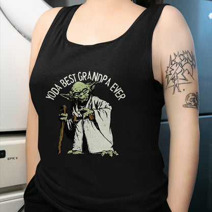 Best Grandpa Shirt, Proud Grandpa Unisex T-Shirt/Hoodie/Sweatshirt HLT00 - Star Wars Yoda Best Grandpa Ever Portrait Disney+ T-Shirt