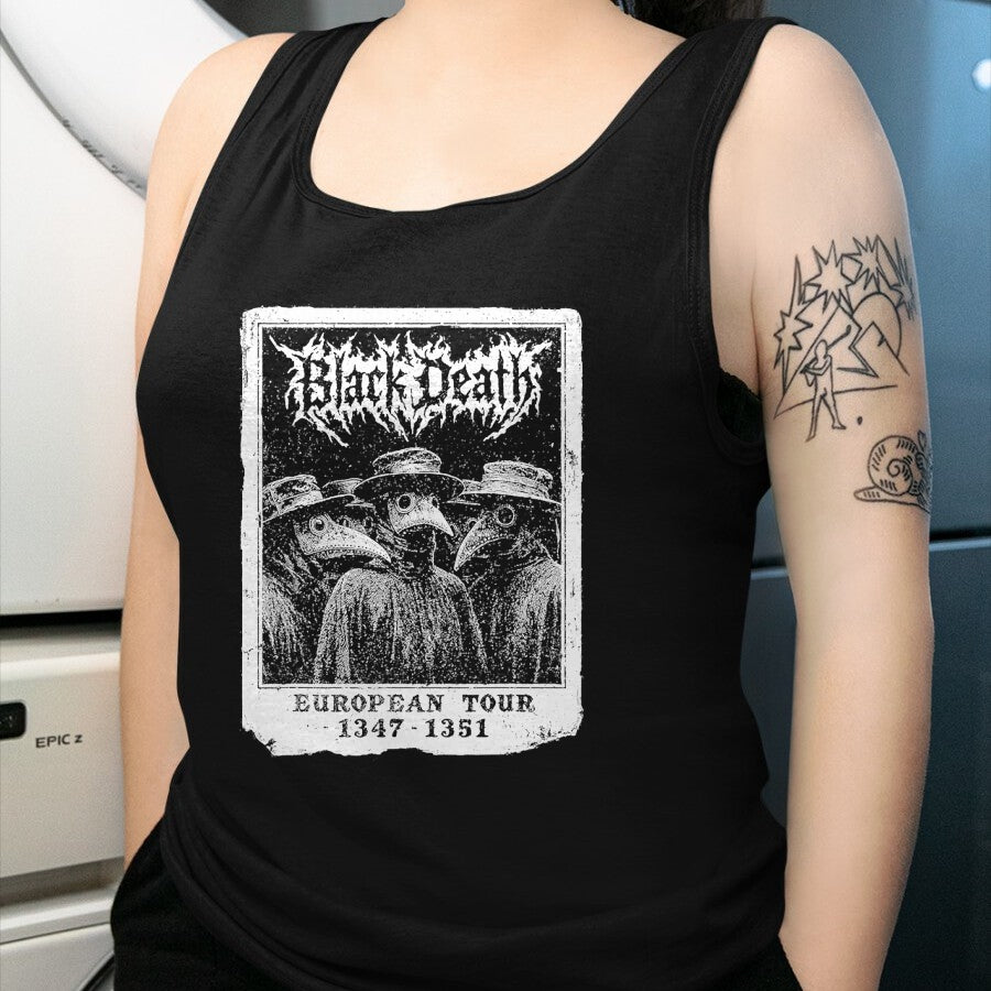 Best Doctor Shirt, Funny Doctor UnisexT-Shirt/Hoodie/Sweatshirt HLT00 - Black Death European Tour  Plague Doctor Fake Band Merch T-Shirt