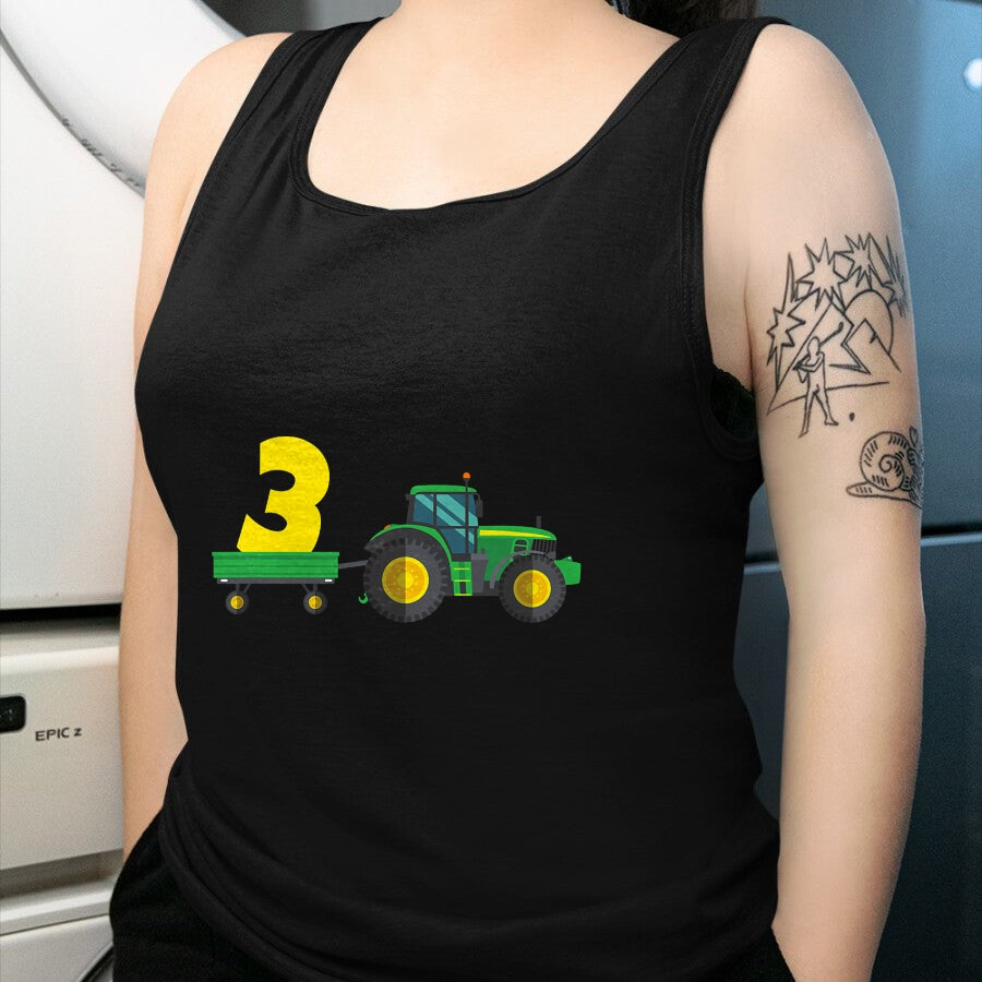 Best Farmer Life Shirt, Funny Farmer UnisexT-Shirt/Hoodie/Sweatshirt HLT00 - Kids Farm 3 years old 3rd birthday tractor T-Shirt