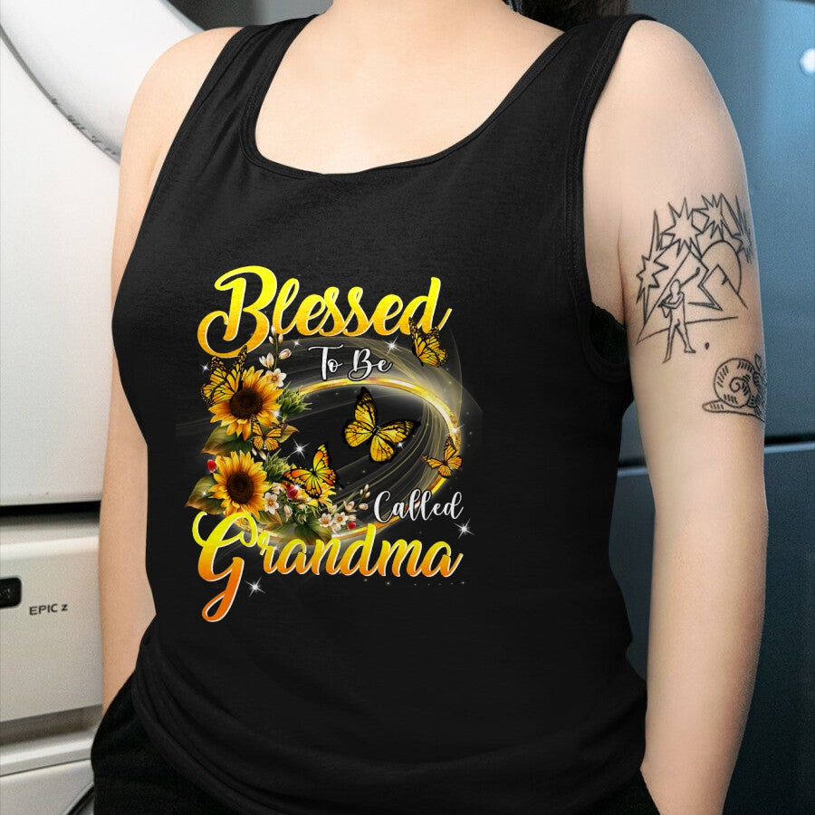 Best Grandma Shirt, Proud Grandma Unisex T-Shirt/Hoodie/Sweatshirt HLT00 - Blessed to be called Grandma Sunflower Lovers Grandma T-Shirt
