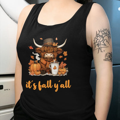 Best Thanksgiving Family Shirt , Funny Thanksgiving UnisexT-Shirt/Hoodie/Sweatshirt HLT00 - Scottish Highland Cow Fall Thanksgiving it´s Fall yáll T-Shirt