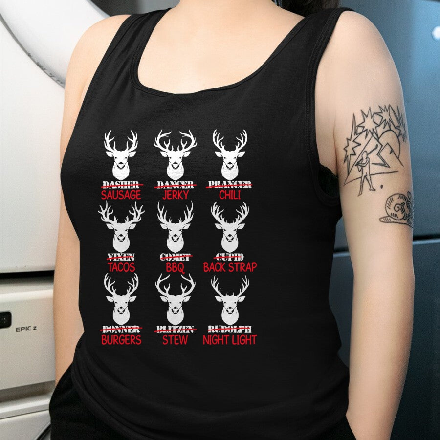 Funny Hunting Shirt, Gift For Hunting Lover Unisex T-Shirt/Hoodie/Sweatshirt HLT00 - Deer Hunting Gift Hunter of All Santa_s Reindeer T-Shirt