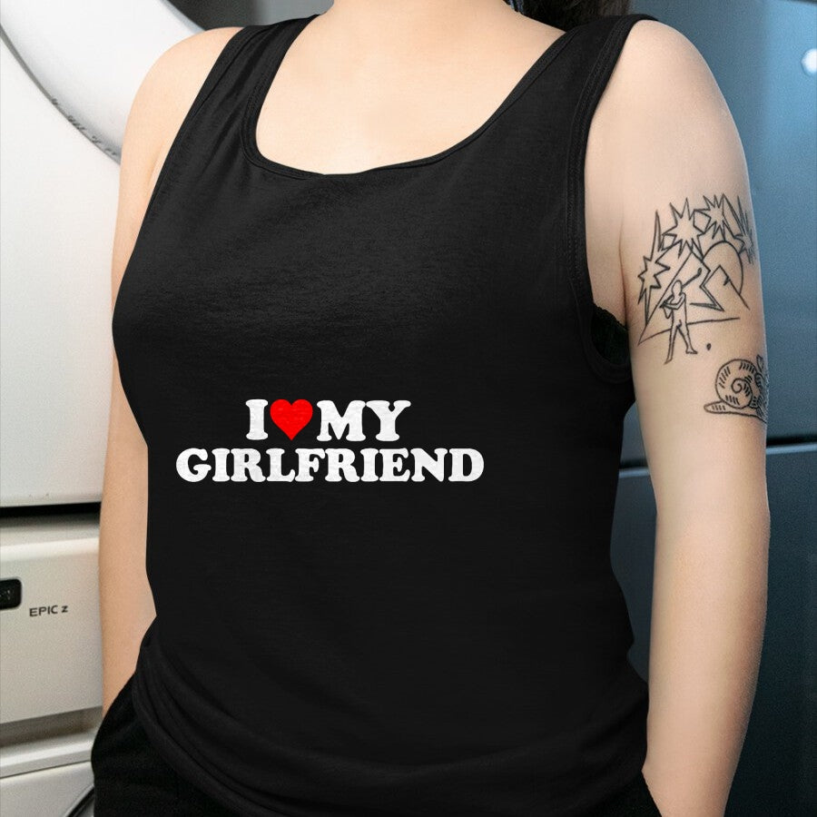 Best Wife Shirt, Wife and Husband Unisex T-Shirt/Hoodie/Sweatshirt HLT00 - I Love My Hot Girlfriend I Heart My Hot Girlfriend GF T-Shirt (2)