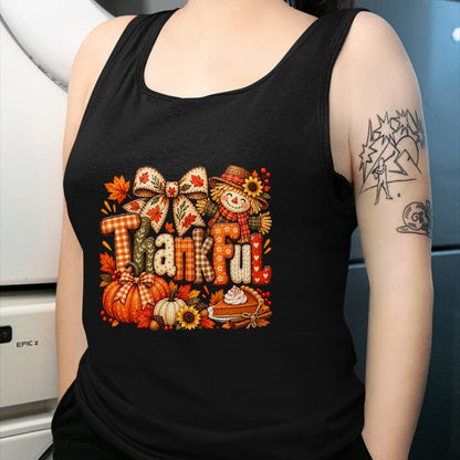 Best Thanksgiving Family Shirt , Funny Thanksgiving UnisexT-Shirt/Hoodie/Sweatshirt HLT00 - Thankful Thanksgiving Fall Scarecrow Pumpkin Autumn Harvest T-Shirt