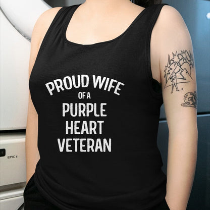 Best Wife Shirt, Wife and Husband Unisex T-Shirt/Hoodie/Sweatshirt HLT00 - Gift for wife T shirt, lucky wife   Wife of Purple Heart Veteran Shirt Proud Military Family T-Shirt
