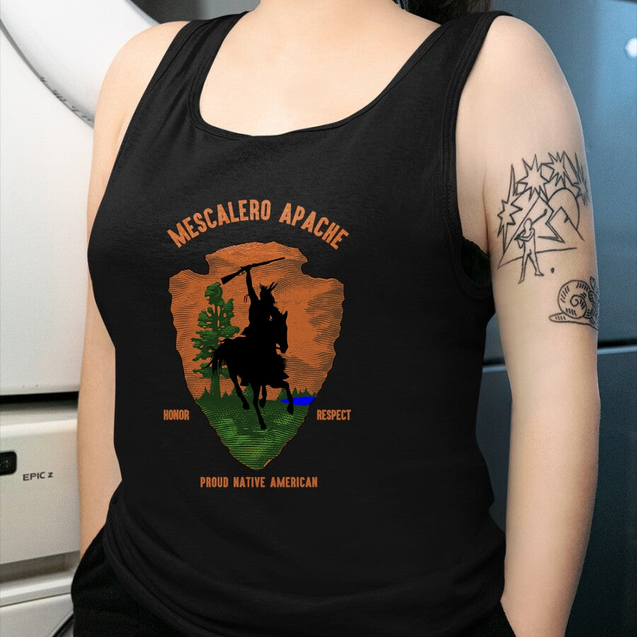Native American T-Shirts, Vintage Native American Unisex T-Shirt/Hoodie/Sweatshirt HLT00 - MESCALERO APACHE Tribe Native American Indian Retro Arrow