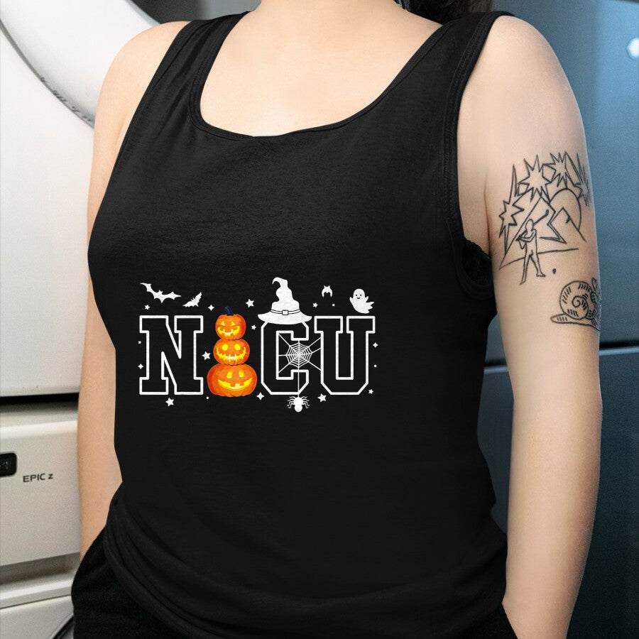 Funny Nurse Shirt, Nurse Unisex T-Shirt/Hoodie/Sweatshirt HLT00 - NICU Nurse Halloween Hospital Party Funny Nursing Students T-Shirt