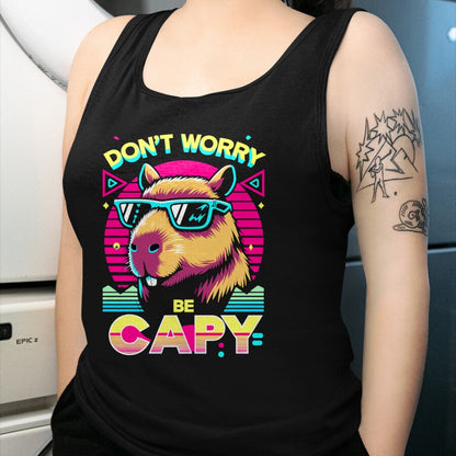 Cute Capybara Shirt, Funny Capybara Unisex T-Shirt/Hoodie/Sweatshirt HLT00 - Cool Capybara Retro Long Sleeve T-Shirt