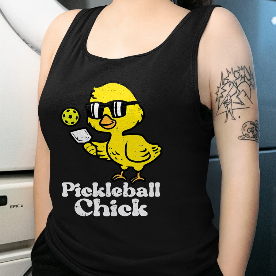 Funny Pickleball Shirt, Pickleball Lover Unisex T-Shirt/Hoodie/Sweatshirt HLT00 - Pickleball Chick Funny Pickle Ball Women Girls Kids Toddler T-Shirt