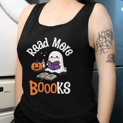 Best Teacher Shirt, Funny Teacher UnisexT-Shirt/Hoodie/Sweatshirt HLT00 - Halloween Ghost Reading Read More Books Librarian Teacher T-Shirt