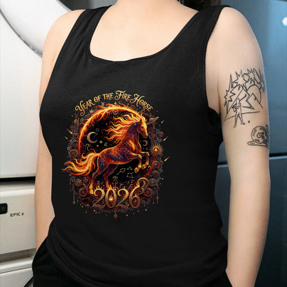 Best Horse Lover Shirt , Funny Horse UnisexT-Shirt/Hoodie/Sweatshirt HLT00 - Year of The Fire Horse 2026 Lunar Chinese New Year Zodiac T-Shirt