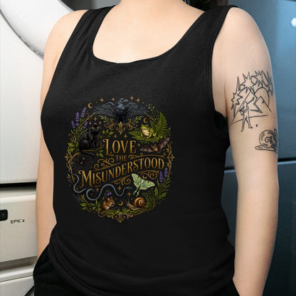 Cat Love Shirt, Funny Cat Lover Gift UnisexT-Shirt/Hoodie/Sweatshirt HLT00 - Love The Misunderstood Bat Raven Black Cat Snake Frog Moth T-Shirt