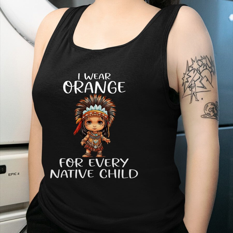 Native American T-Shirts, Vintage Native American Unisex T-Shirt/Hoodie/Sweatshirt HLT00 - Wear orange for every American native child Indian Pride