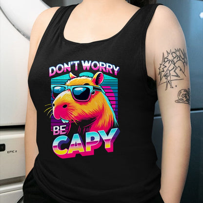 Cute Capybara Shirt, Funny Capybara Unisex T-Shirt/Hoodie/Sweatshirt HLT00 - Cool Retro Capybara Long Sleeve T-Shirt