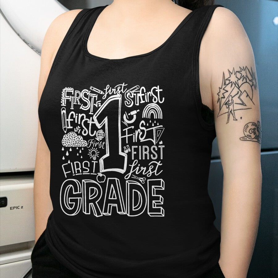 Best Student Shirt, Funny Back To School UnisexT-Shirt/Hoodie/Sweatshirt HLT00 - Typography 1st Grade Team Student Teacher T-Shirt