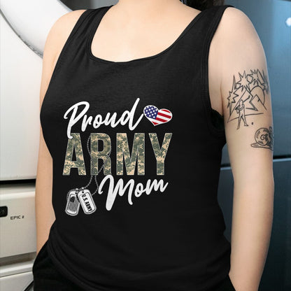 Gift for Mom Shirt, Funny Mom Unisex T-Shirt/Hoodie/Sweatshirt HLT00 - Proud Army Mom Army Graduation Mom US Army Mom Gifts T-Shirt