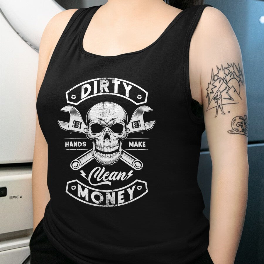 Best Mechanic Life Shirt, Funny Mechanic UnisexT-Shirt/Hoodie/Sweatshirt HLT00 - My Hands May Be Dirty But My Money is Clean Mechanic Repair T-Shirt (1)