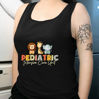 Funny Nurse Shirt, Nurse Unisex T-Shirt/Hoodie/Sweatshirt HLT00 - Pediatric Intensive Care Unit Nurse Cute Animals PICU Nurse T-Shirt