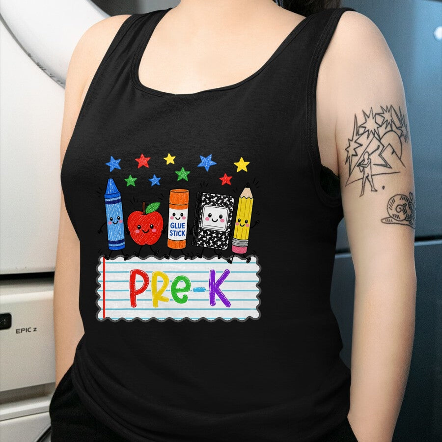 Best Student Shirt, Funny Back To School UnisexT-Shirt/Hoodie/Sweatshirt HLT00 - Cute Apple Pencil Book Back to School Pre-K Boy Girl T-Shirt