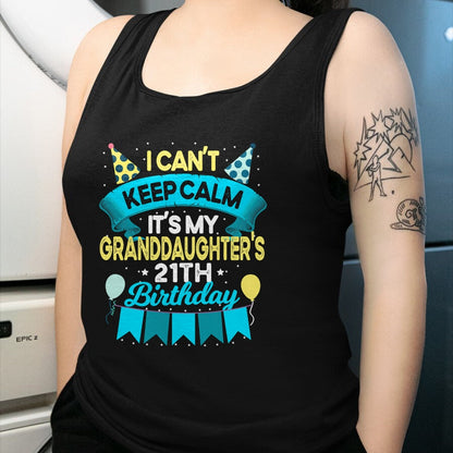 Best Grandpa Shirt, Proud Grandpa Unisex T-Shirt/Hoodie/Sweatshirt HLT00 -  It's My Granddaughter 21th Birthday Shirt Gift 21 Years Old T-Shirt