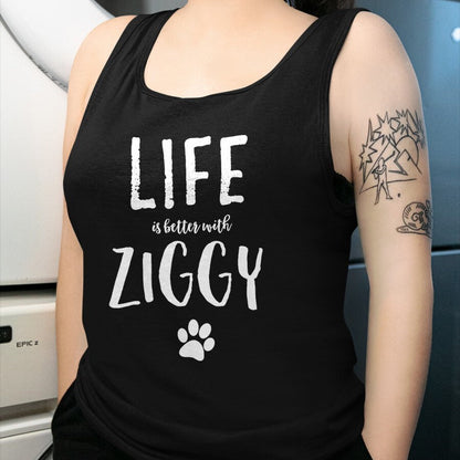 Cat Love Shirt, Funny Cat Lover Gift UnisexT-Shirt/Hoodie/Sweatshirt HLT00 - Ziggy Cat Name T-Shirt Gift Shirt T-Shirt - Black, Small - Cat Lovers (Adult Males and Females) - Un