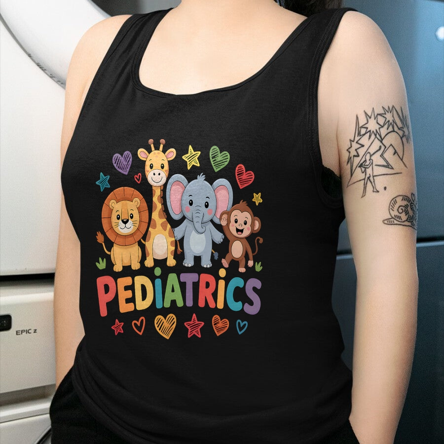 Best Doctor Shirt, Funny Doctor UnisexT-Shirt/Hoodie/Sweatshirt HLT00 - Pediatrics Jungle Animals Pediatric Nurse Doctor T-Shirt