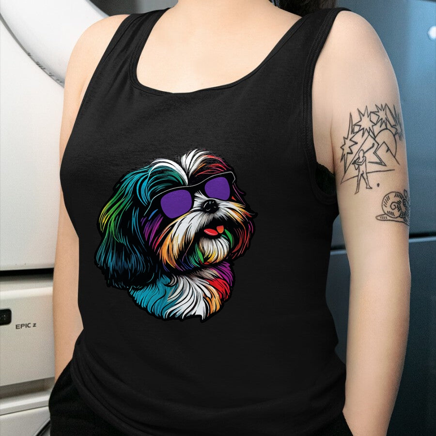 Dog Love Shirt, Dog Lover Gift T-Shirt/Hoodie/Sweatshirt HLT00 - Dad Mom Cool Dog Sunglasses - Shih Tzu T-Shirt