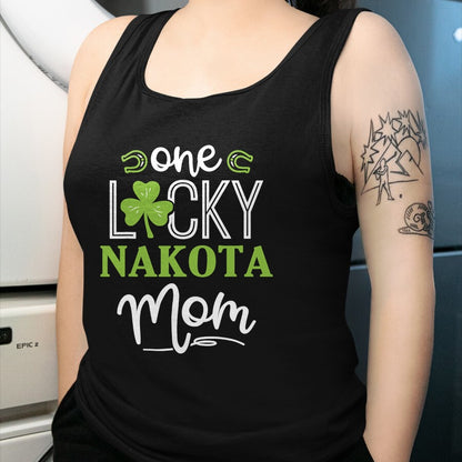 Gift for Mom Shirt, Funny Mom Unisex T-Shirt/Hoodie/Sweatshirt HLT00 - One Lucky Nakota Horse Mom Irish Horseback Riding T-Shirt