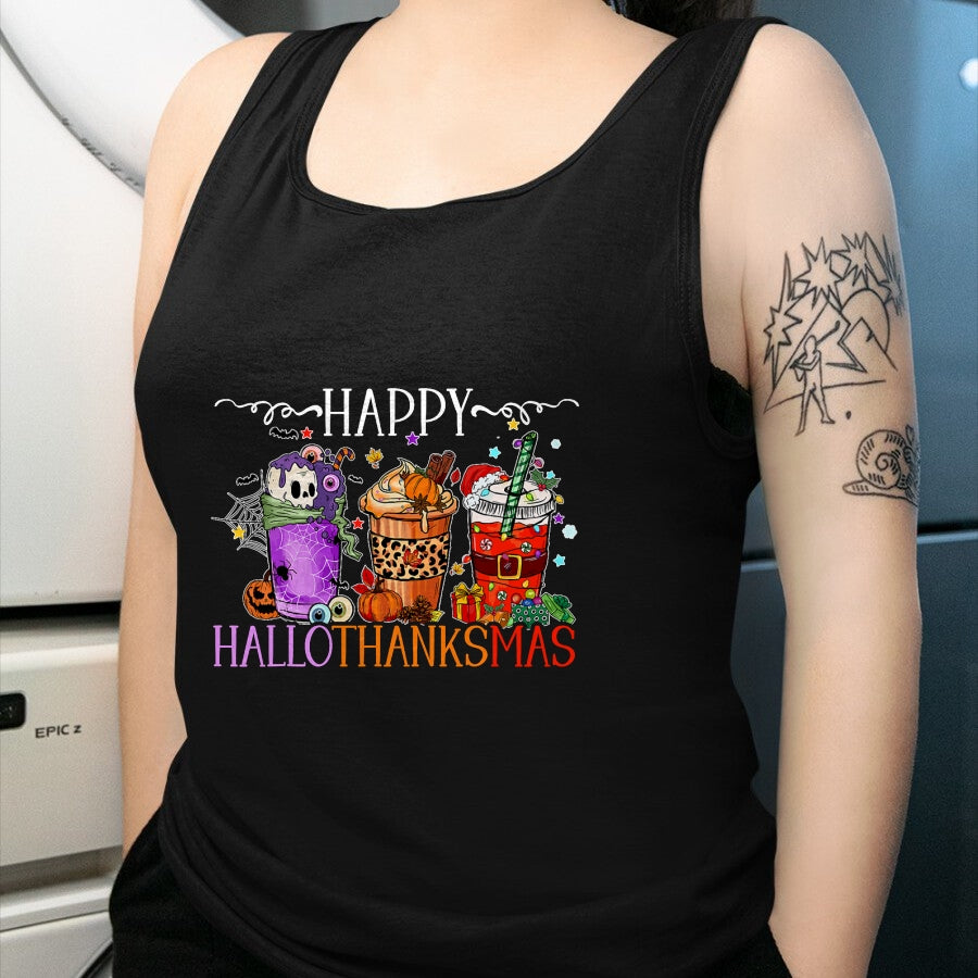 Best Thanksgiving Family Shirt , Funny Thanksgiving UnisexT-Shirt/Hoodie/Sweatshirt HLT00 - Happy Hallothanksmas Halloween Thanksgiving Christmas T-Shirt