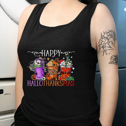 Best Thanksgiving Family Shirt , Funny Thanksgiving UnisexT-Shirt/Hoodie/Sweatshirt HLT00 - Happy Hallothanksmas Halloween Thanksgiving Christmas T-Shirt