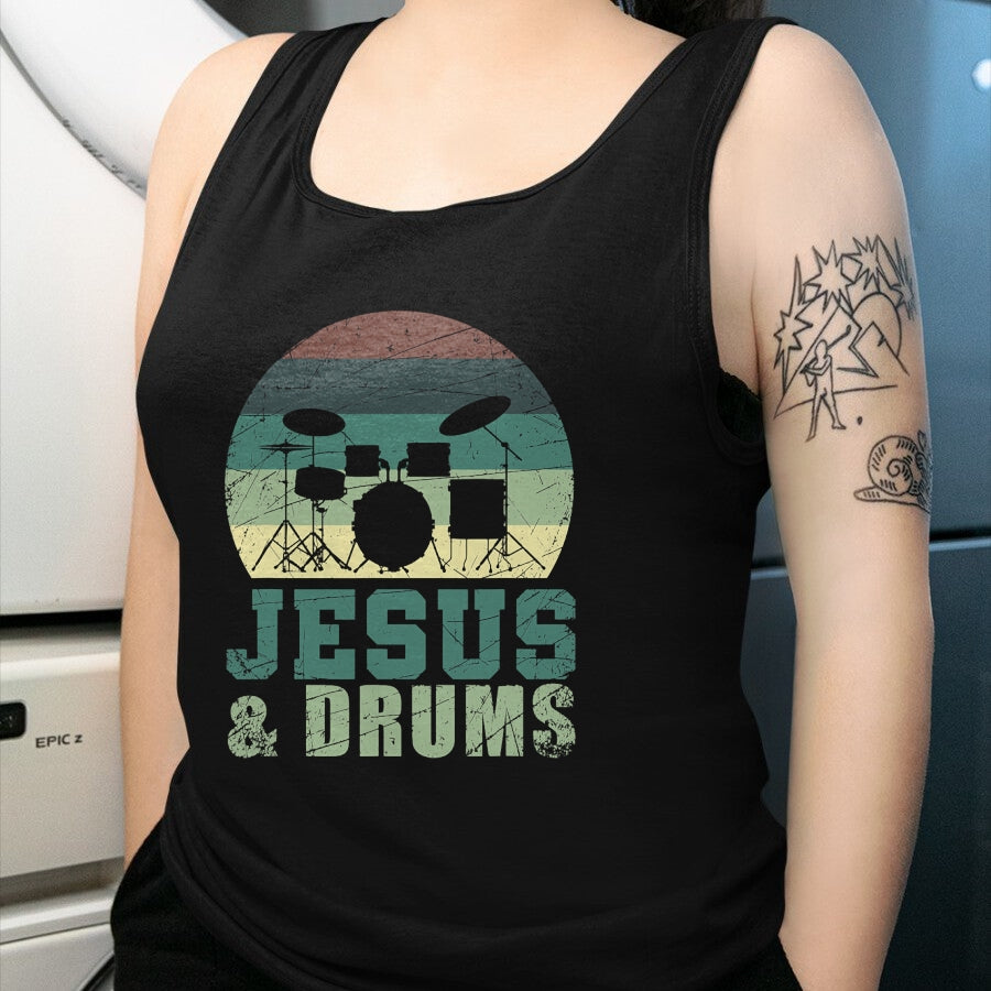 Christian Tee, Christian Faith Unisex T-Shirt/Hoodie/Sweatshirt HLT00 - Drummer Christian Religious Drums Player Gift Jesus T-Shirt