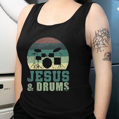 Christian Tee, Christian Faith Unisex T-Shirt/Hoodie/Sweatshirt HLT00 - Drummer Christian Religious Drums Player Gift Jesus T-Shirt