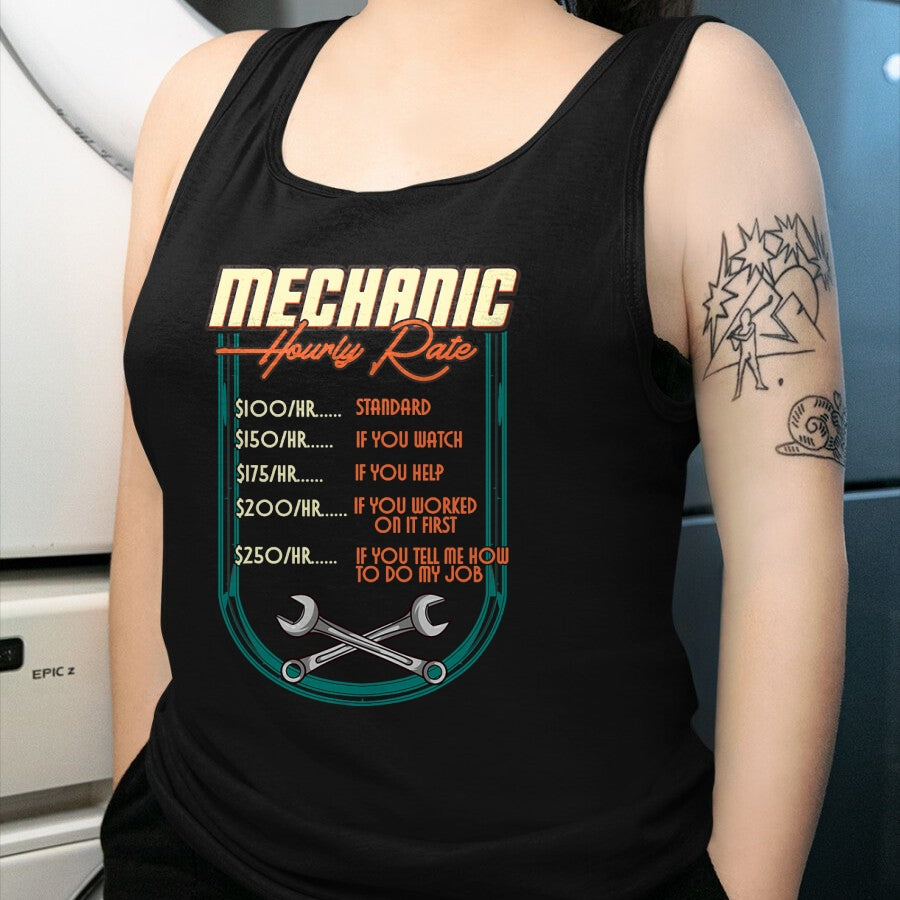 Best Mechanic Life Shirt, Funny Mechanic UnisexT-Shirt/Hoodie/Sweatshirt HLT00 - Mechanic Hourly Rate Car Auto Repairman Labor Rates T-Shirt (2)
