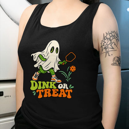 Funny Pickleball Shirt, Pickleball Lover Unisex T-Shirt/Hoodie/Sweatshirt HLT00 - Halloween Pickleball Ghost Men Women Pickleball Halloween T-Shirt