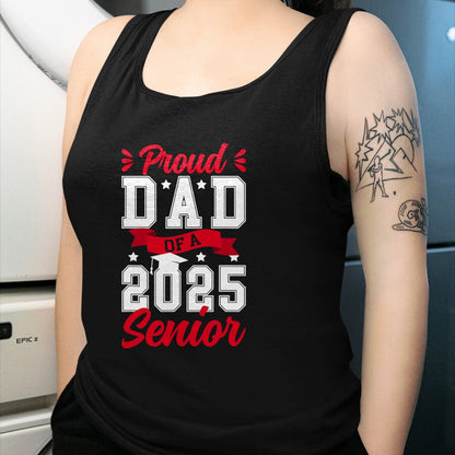 Gift for Dad Shirt, Funny Dad Unisex T-Shirt/Hoodie/Sweatshirt HLT00 – Proud Dad Of A 2025 Senior Dad Of A 2025 Graduate Father T-Shirt