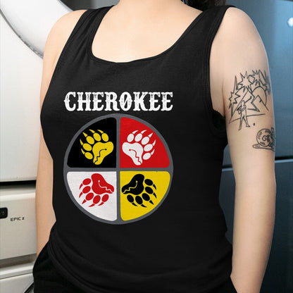 Native American T-Shirts, Vintage Native American Unisex T-Shirt/Hoodie/Sweatshirt HLT00 - Cherokee Tribe Native American Medicine Wheel