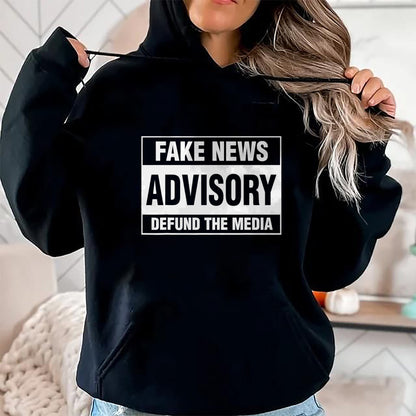 Gift for Dad Shirt, Funny Dad Unisex T-Shirt/Hoodie/Sweatshirt HLT00 – Fake News Advisory Defund The Media Gift T-Shirt