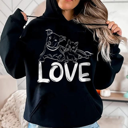 Cat Love Shirt, Funny Cat Lover Gift UnisexT-Shirt/Hoodie/Sweatshirt HLT00 - I Love My Cat Dog Animal Paws T-Shirt for Men Women Kids (1)