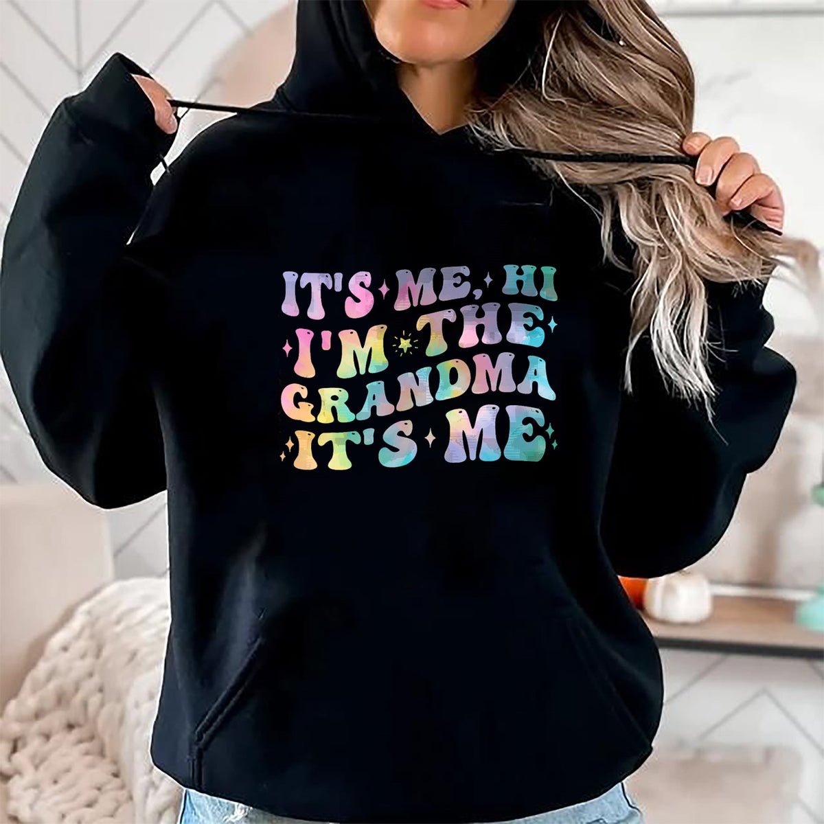 Best Grandma Shirt, Proud Grandma Unisex T-Shirt/Hoodie/Sweatshirt HLT00 - It's Me Hi I'm The Grandma Birthday Gifts Mother's Day Women T-Shirt