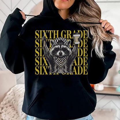 Best Student Shirt, Funny Back To School UnisexT-Shirt/Hoodie/Sweatshirt HLT00 - Funny Sixth Grade Raccoon Back to School Teacher T-Shirt