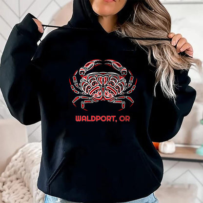 Native American T-Shirts, Vintage Native American Unisex T-Shirt/Hoodie/Sweatshirt HLT00 - Waldport Oregon Dungeness Crab Native American