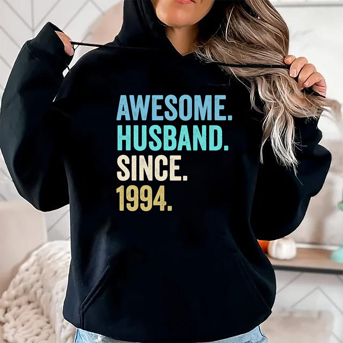 Best Wife Shirt, Wife and Husband Unisex T-Shirt/Hoodie/Sweatshirt HLT00 - Awesome Husband Since 1994 30th wedding anniversary 30 years T-Shirt