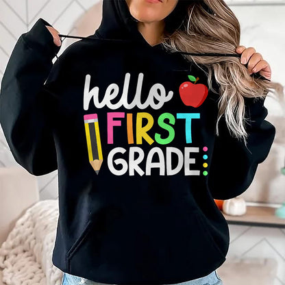 Best Student Shirt, Funny Back To School UnisexT-Shirt/Hoodie/Sweatshirt HLT00 - Hello First Grade Team 1st Grade Back to School Teacher Kids T-Shirt