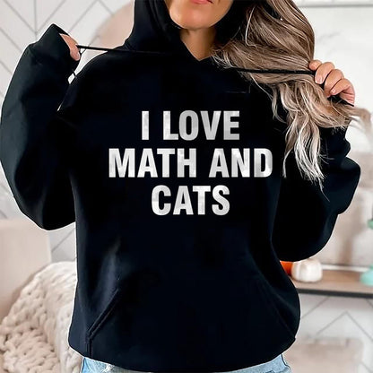 Cat Love Shirt, Funny Cat Lover Gift UnisexT-Shirt/Hoodie/Sweatshirt HLT00 - I Love Math and Cats T-Shirt (1)