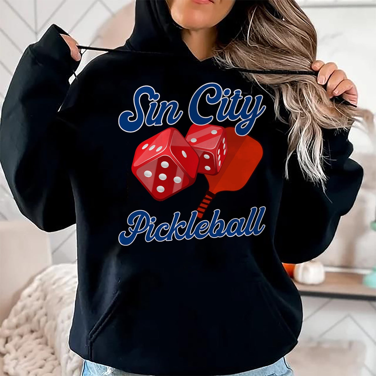 Funny Pickleball Shirt, Pickleball Lover Unisex T-Shirt/Hoodie/Sweatshirt HLT00 - Sin City. Las Vegas Pickleball. Funny Pickleball T-Shirt