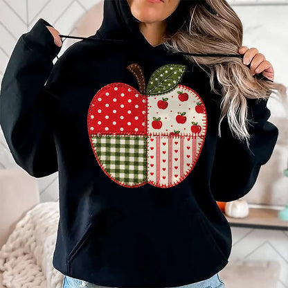 Best Teacher Shirt, Funny Teacher UnisexT-Shirt/Hoodie/Sweatshirt HLT00 - Apple Gingham Polka Dot Teacher Classroom Back to School T-Shirt