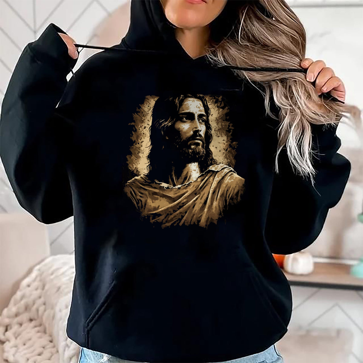 Christian Tee, Christian Faith Unisex T-Shirt/Hoodie/Sweatshirt HLT00 - Jesus Christ Portrait T-Shirt
